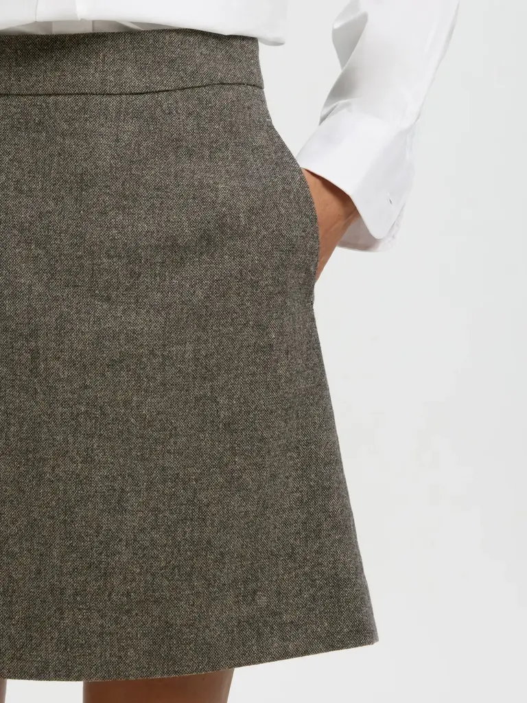 Selected Reeda Wool Short Skirt