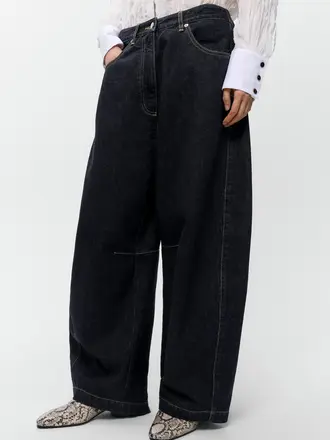 Cordera Curved Baggy Jeans