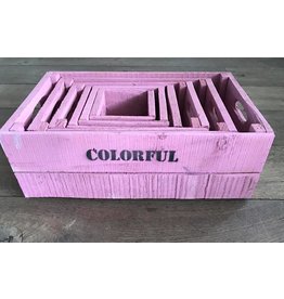 Damn Set of 6 boxes pink