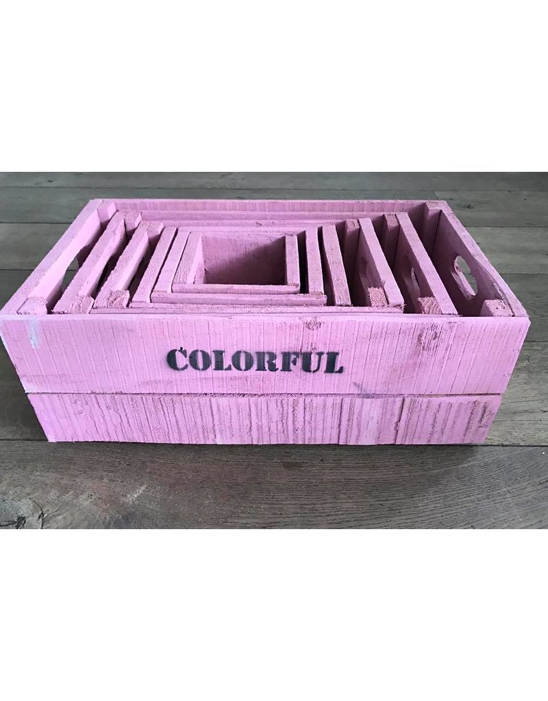 Damn Set of 6 boxes pink