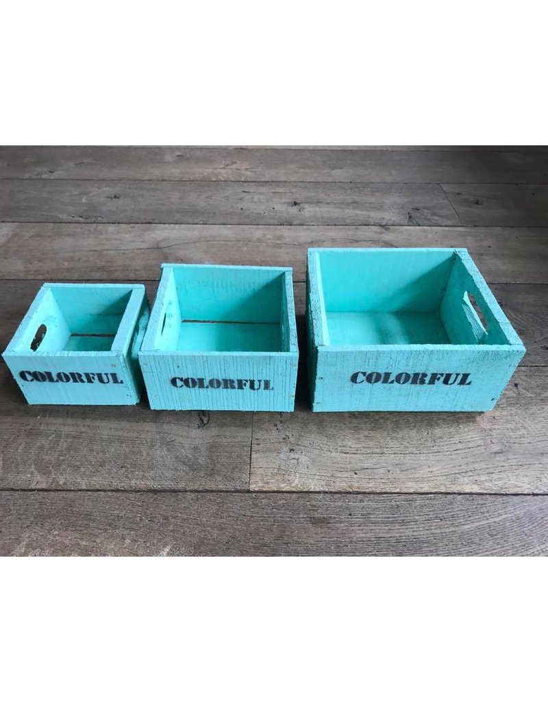 Damn Set of boxes 3 small turquoise