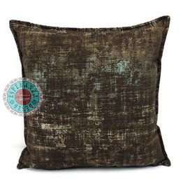 Damn Throw pillow industrial brown 40 x 40