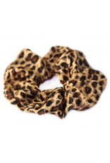 Damn Cotton scrunchie leopard dark brown - Copy