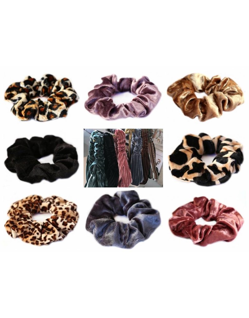 Damn Cotton scrunchie leopard naturel