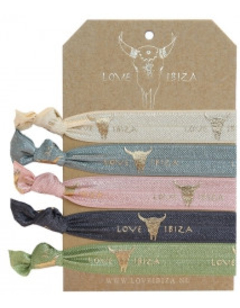 Damn Love ibiza set of 5 hair bows / bracelets