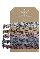 Damn Zebra set van 5 armbandjes/haarelastiekjes