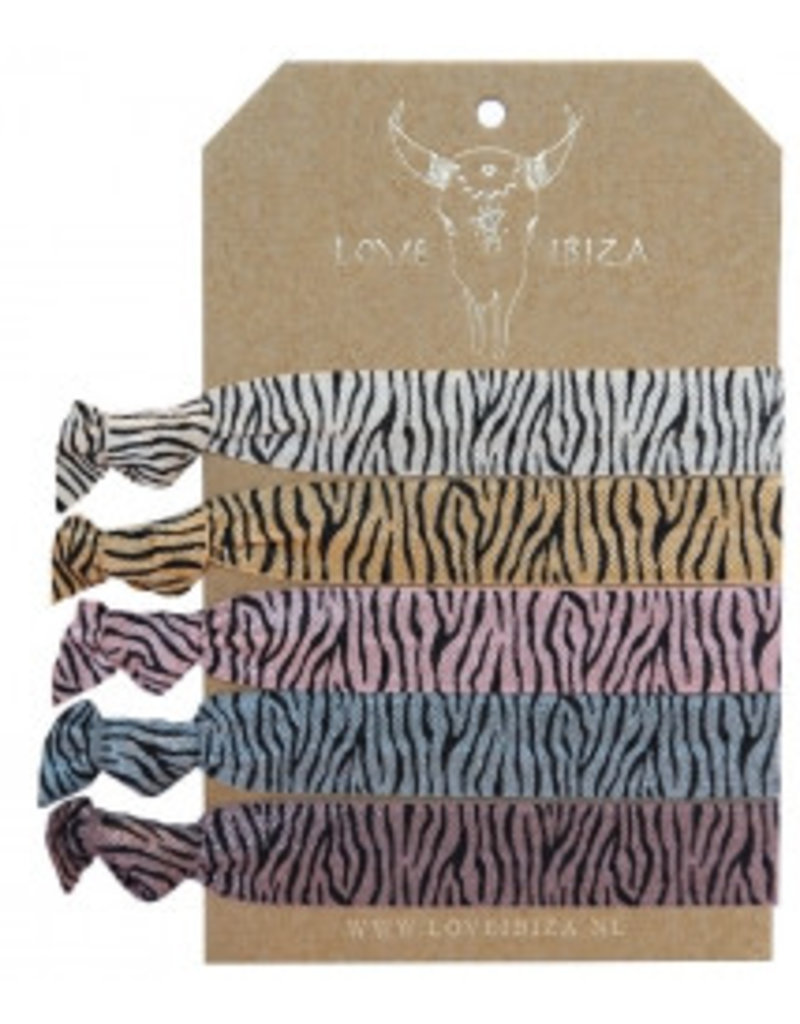 Damn Zebra set of 5 bracelets / hair bows