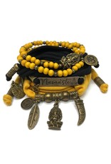 Damn Set Ganesha - Namaste black and ocher (yellow)