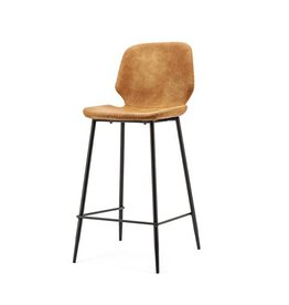 Damn Bar chair Seashell high - cognac