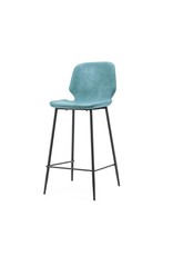 Damn Bar chair Seashell high - blue