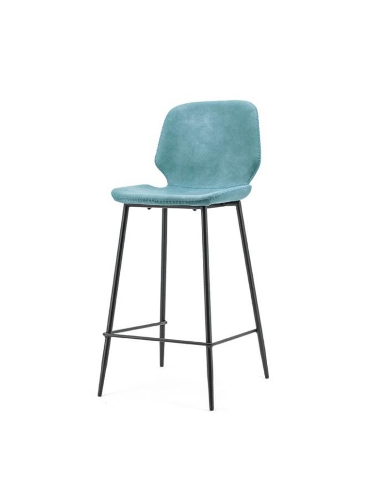 Damn Bar chair Seashell high - blue