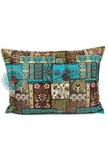 Damn Patchwork brown kussenhoes/cushion cover ± 50x70cm