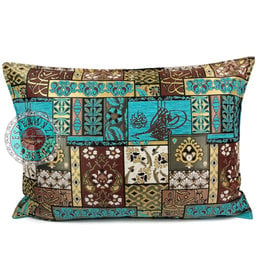 esperanza-deseo Patchwork brown pillow case / cushion cover ± 50x70cm