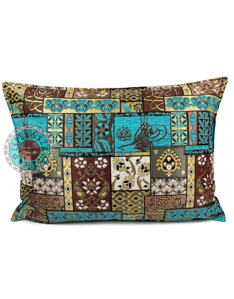 Damn Patchwork brown kussenhoes/cushion cover ± 50x70cm