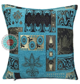 Damn Flowers turquoise pillow case / cushion cover ± 45x45cm - Copy