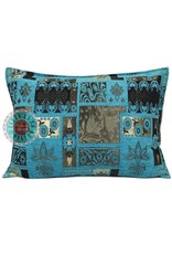 Damn Flowers turquoise pillow case / cushion cover ± 50x70cm - Copy