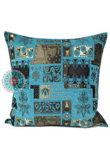 Damn Flowers turquoise pillow case / cushion cover ± 70x70cm - Copy