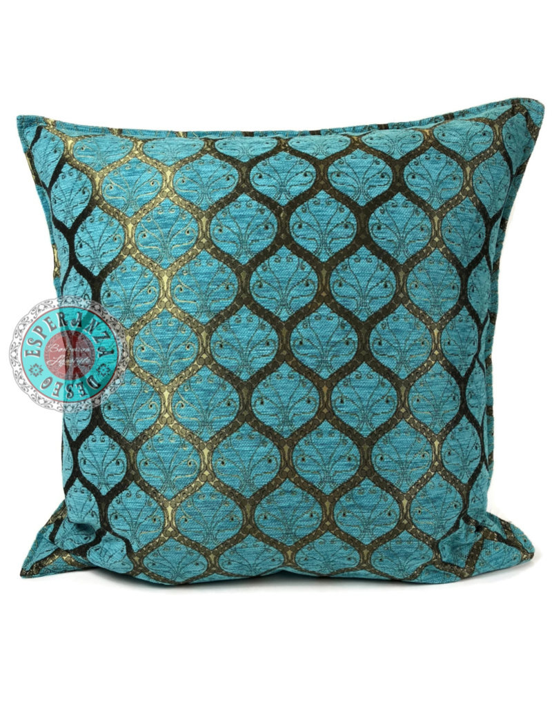 Damn Honeycomb turquoise pillow case / cushion cover ± 70x70cm