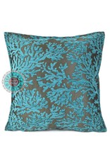 Damn Flowers turquoise pillow case / cushion cover ± 45x45cm - Copy - Copy