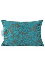 Damn Flowers turquoise pillow case / cushion cover ± 50x70cm - Copy - Copy