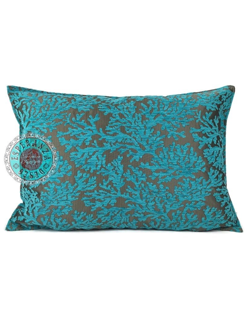 Damn Flowers turquoise pillow case / cushion cover ± 50x70cm - Copy - Copy