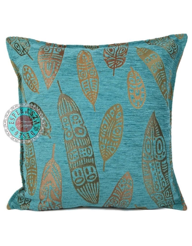 Damn Boho feathers kussenhoes ± 45x45cm