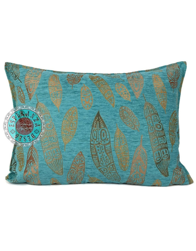 Damn Flowers turquoise pillow case / cushion cover ± 50x70cm - Copy - Copy - Copy