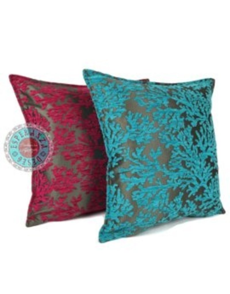 Damn Flowers turquoise pillow case / cushion cover ± 45x45cm - Copy - Copy - Copy