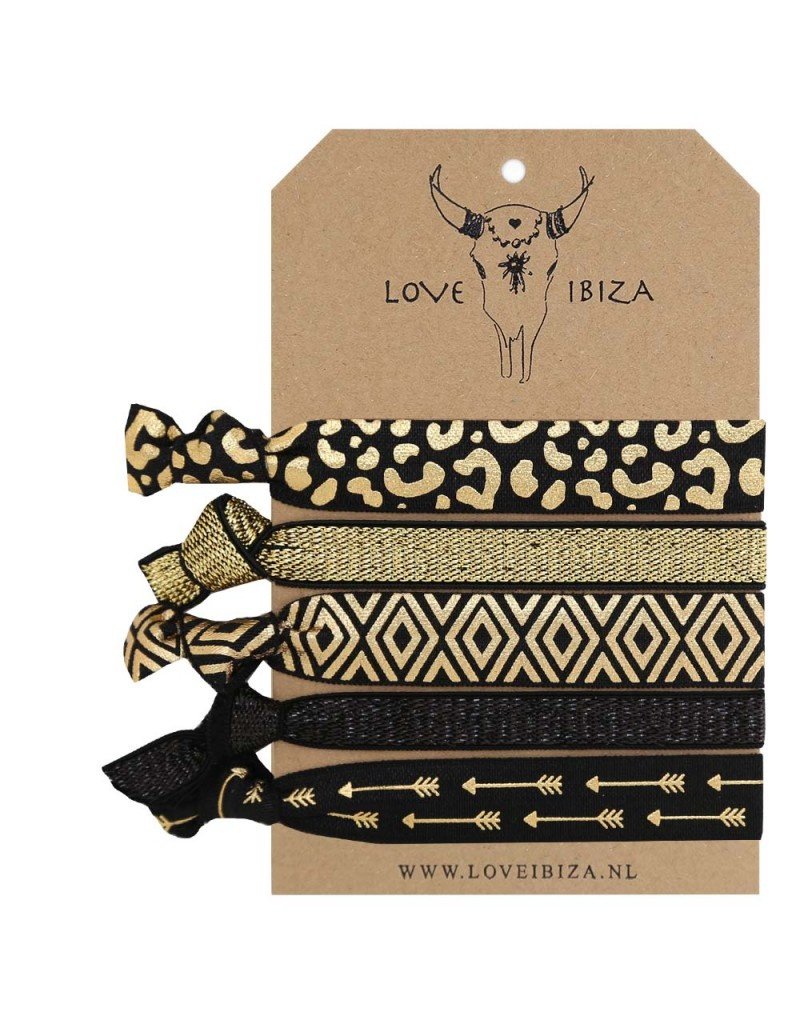 Damn Gray leopard set of 5 hair bows / bracelets