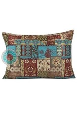 esperanza-deseo Patchwork red kussenhoes/cushion cover ± 50x70cm