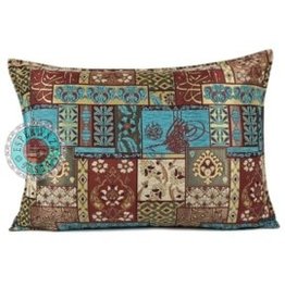 Damn Patchwork red pillow case / cushion cover ± 50x70cm