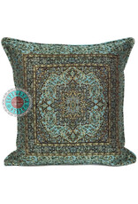 Damn Flowers turquoise pillow case / cushion cover ± 50x70cm - Copy