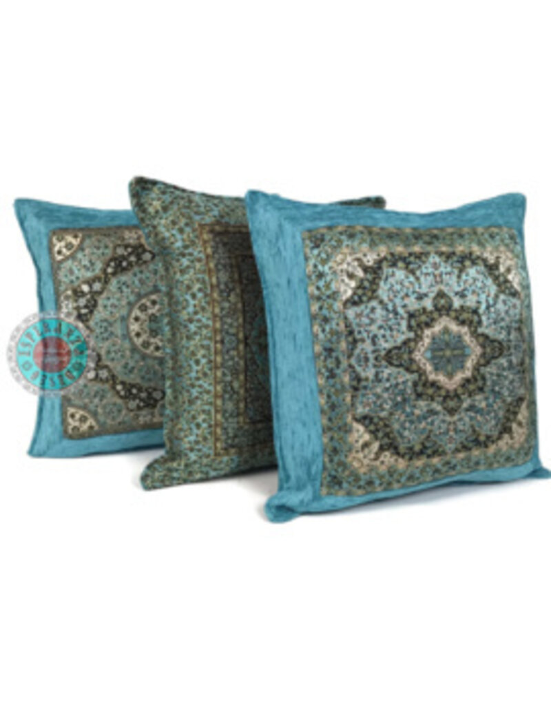 Damn Flowers turquoise pillow case / cushion cover ± 50x70cm - Copy