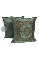 Damn Flowers turquoise pillow case / cushion cover ± 50x70cm - Copy