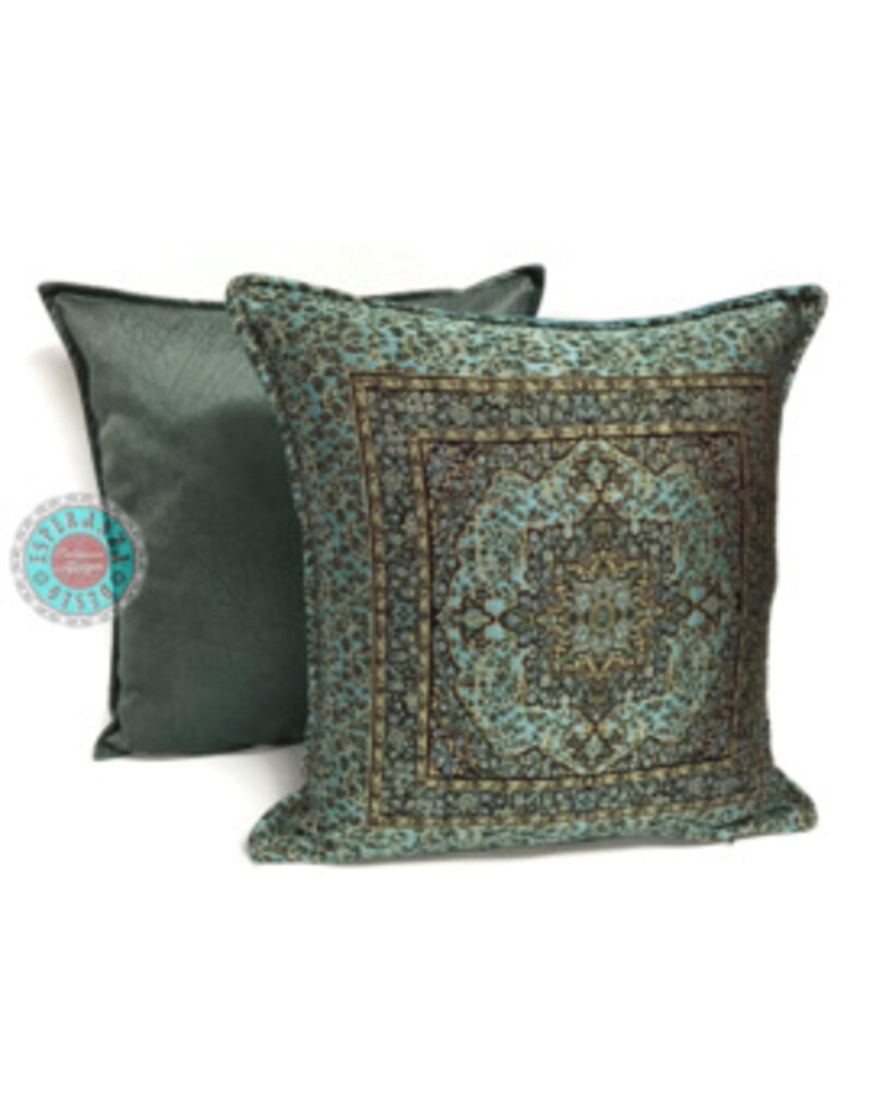 Damn Flowers turquoise pillow case / cushion cover ± 50x70cm - Copy