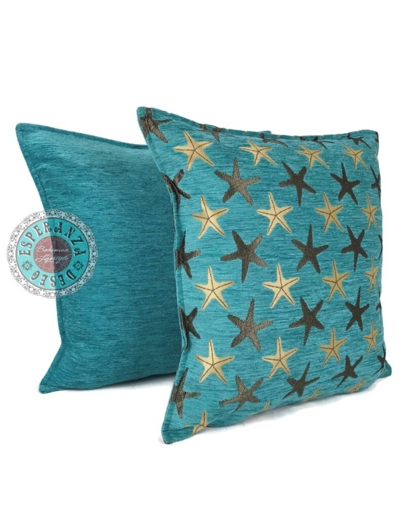 Damn Flowers turquoise pillow case / cushion cover ± 45x45cm - Copy - Copy