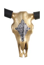 Damn Skull bewerkt  goud  60 cm