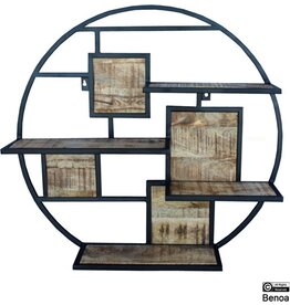 Damn Wandrek Rond Metaal met Planken 80