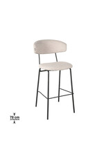 LABEL51 LABEL51 Barkruk Zack - Naturel - Boucle - Zithoogte 78