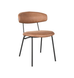 LABEL51 LABEL51 Eetkamerstoel Zack - Cognac - Microfiber