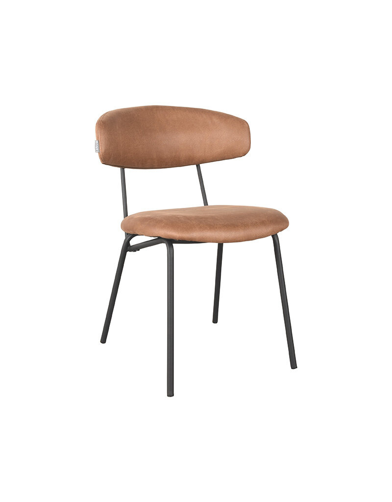 LABEL51 LABEL51 Eetkamerstoel Zack - Cognac - Microfiber