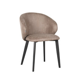 LABEL51 LABEL51 Eetkamerstoel Logan - Taupe - Microfiber