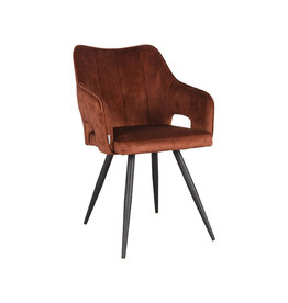 LABEL51 LABEL51 Eetkamerstoel Noud - Rust - Velours