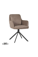 LABEL51 LABEL51 Eetkamerstoel Joy - Taupe - Microfiber
