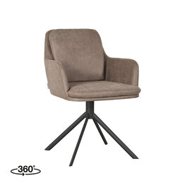 LABEL51 LABEL51 Eetkamerstoel Joy - Taupe - Microfiber