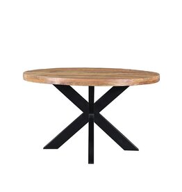 LABEL51 LABEL51 Eetkamertafel Ziggy - Rough - Mangohout - Rond - 130 cm