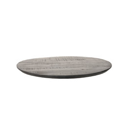 LABEL51 LABEL51 Eetkamertafel Tafelblad Sloppy Edge - Zwart - Mangohout - Rond - 70 cm