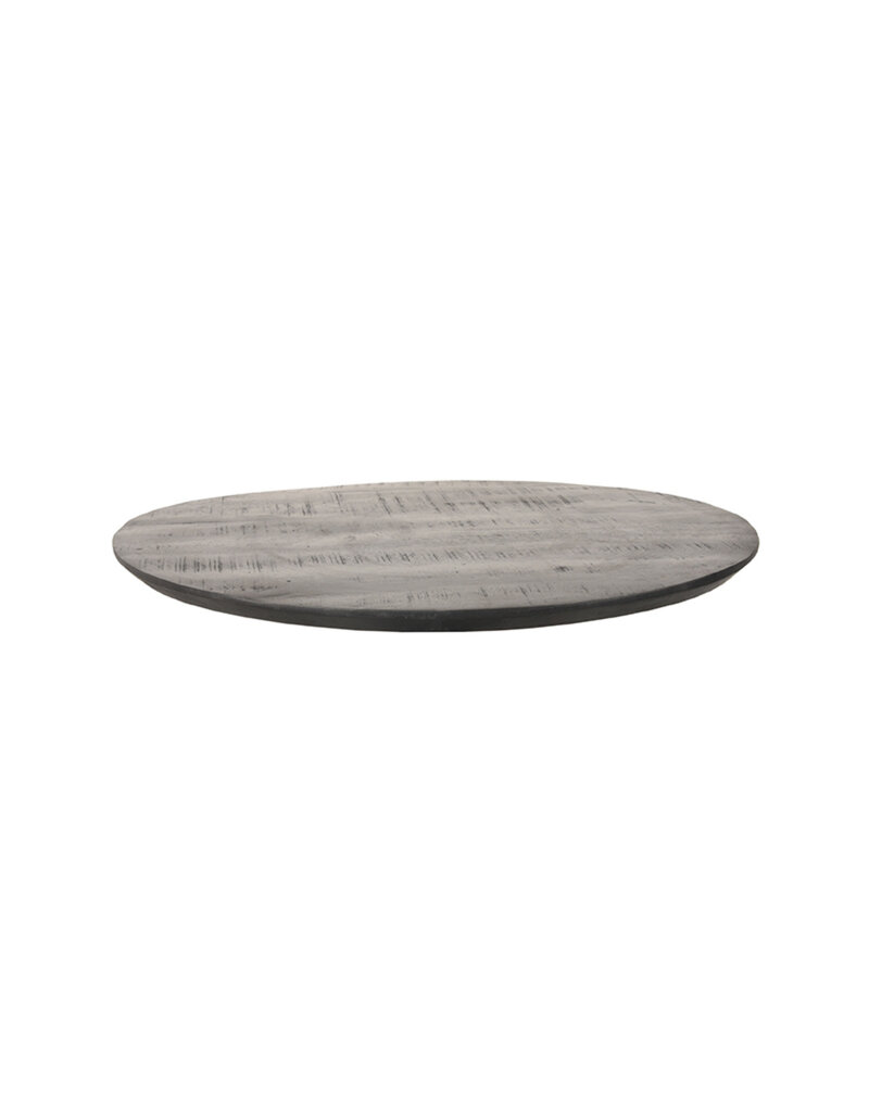 LABEL51 LABEL51 Eetkamertafel Tafelblad Sloppy Edge - Zwart - Mangohout - Rond - 70 cm