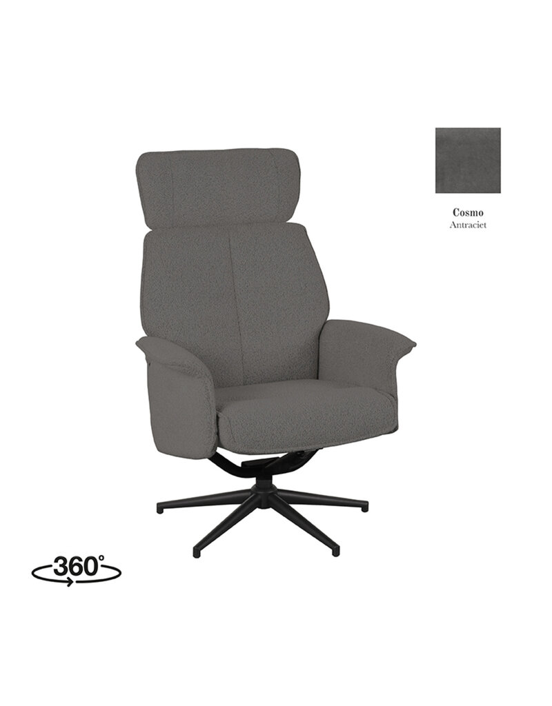 LABEL51 LABEL51 Fauteuil Verdal - Antraciet - Cosmo