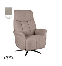 LABEL51 LABEL51 Fauteuil Oslo - Taupe - Micro Suede - Elektrische